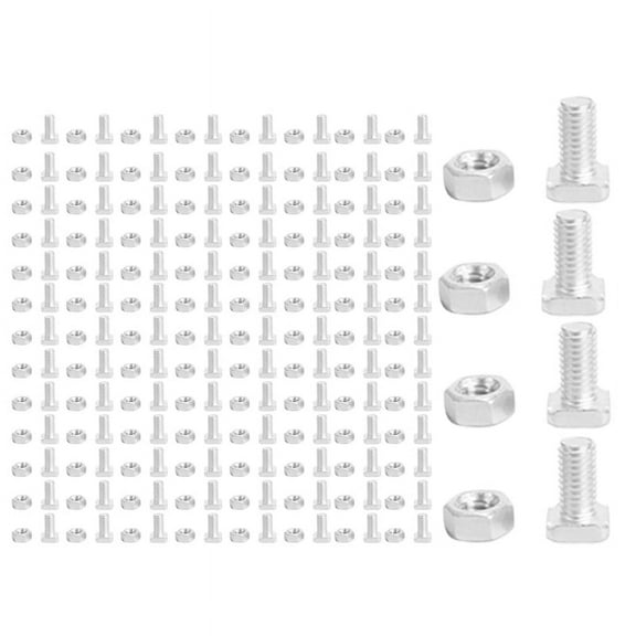 100 Packs Greenhouse Nuts and Bolts Square Head Bolts Nuts Greenhouse Repair Kit Parts Replacement Garden Supplies