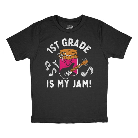 Youth Funny T Shirts 1st Grade Is My Jam Sarcastic School Graphic Novelty Tee For Kids
