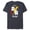 Navy Heather, variant on Chip ‘N Dale Rescue Rangers Logo - Short Sleeve Blended T-Shirt for Adults - Customized-Yellow