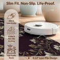thumbnail image 6 of Design&I 8'x10' Washable Area Rug Moth Wildlife Motif Frame Botanical Scroll Border Vintage Gothic Refined for Dining Room, Large Office, Lounge, Snag-Free, 6 of 7