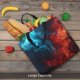 thumbnail image 5 of Balery Red And Blue Fire Bolsa de Mano para Mujeres con Cremallera, Bolsa de Gimnasio con Compartimentos, Bolsa para Laptop, Bolsa para Trabajo, 5 of 7