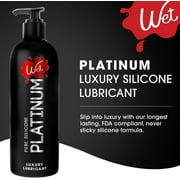 Wet Platinum Silicone-Based Lube, Ultra Long Lasting Premium Personal Lubricant, 1.0 fl oz