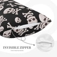 thumbnail image 3 of Xecao black white Skull bone for Decorative Throw Pillow Case for Couch,Sofa or Bed Set,Pillow Cover for Sofa Home Decor Ideal Gift-14"x20", 3 of 6