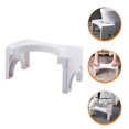 thumbnail image 3 of White Plastic Folding Toilet Stool for Home Use Comfortable Squatting Design Easy to Clean, 3 of 8