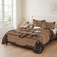 Brown Wood Board Flower Texture 3 Pieces Quilt Set,1 Quilt with 2 Shams ...