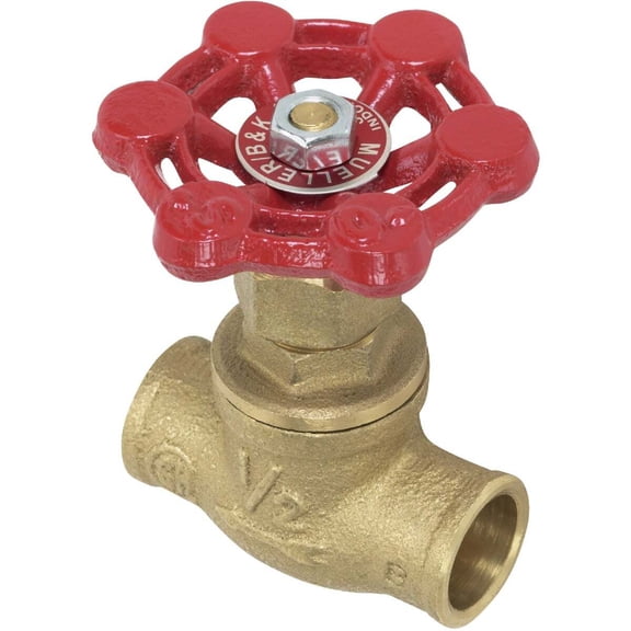 Mueller 105-504NL Stop Valve, 3/4", Brass