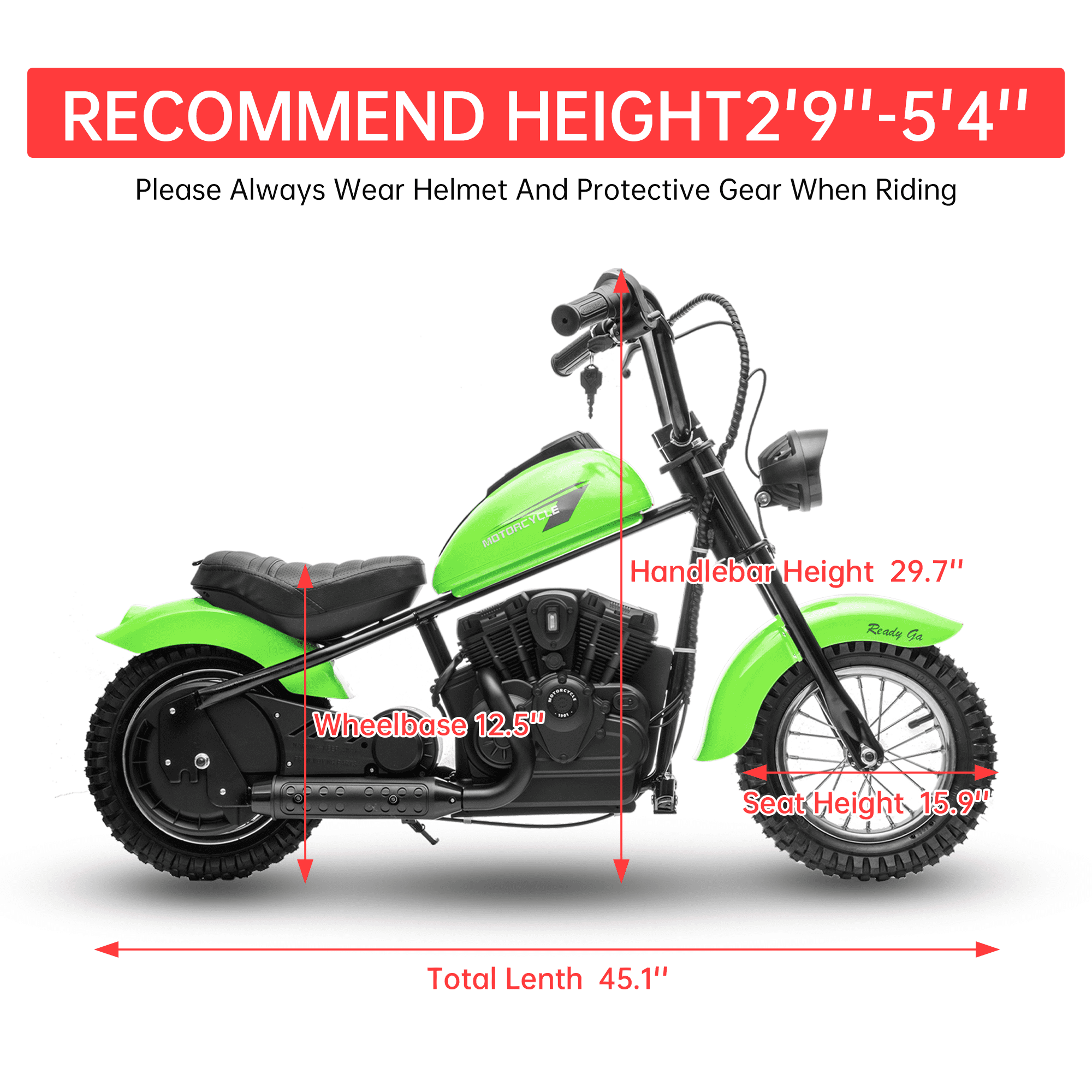 Towallmark 24V Kids Electric Dirt Bike, 14 MPH Chain Driven Motor, 150LB Weight Capacity, 12" Air-Filled Tires, Handbrake & Shock Absorbers, for Boys & Girls​，Black