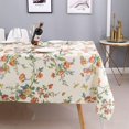 thumbnail image 2 of Rectangle Orange Blossom Floral Print Tablecloth Waterproof Table Cloth for Dinning Room 60 Inch by 84 Inch, 2 of 6
