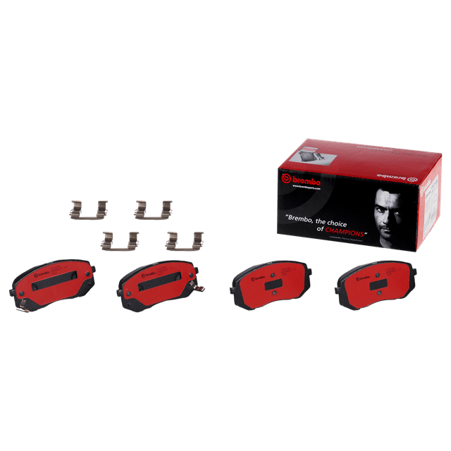 Fits 2007-2010 Kia Rondo Brembo Brake Pad P30039N NAO; FMSI Number D1295-8412; Ceramic; Set Of 4; With Hardware