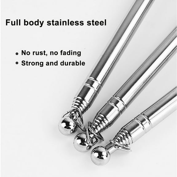 Moocorvic Telescopic Handheld Flag Poles,Portable Staff Lightweight Extendable Stainless Steel with Anti-Slip Grip,Collapsable Flag Pole for Tour Guides & Pointer for Teachers,