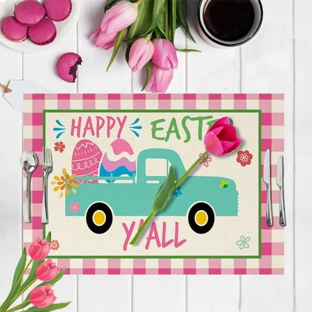 

New Cartoon Non-slip guard table Digital heat transfer Cup Coaster Tablecloth Easter Table Mat Placemat Table Napkin A5