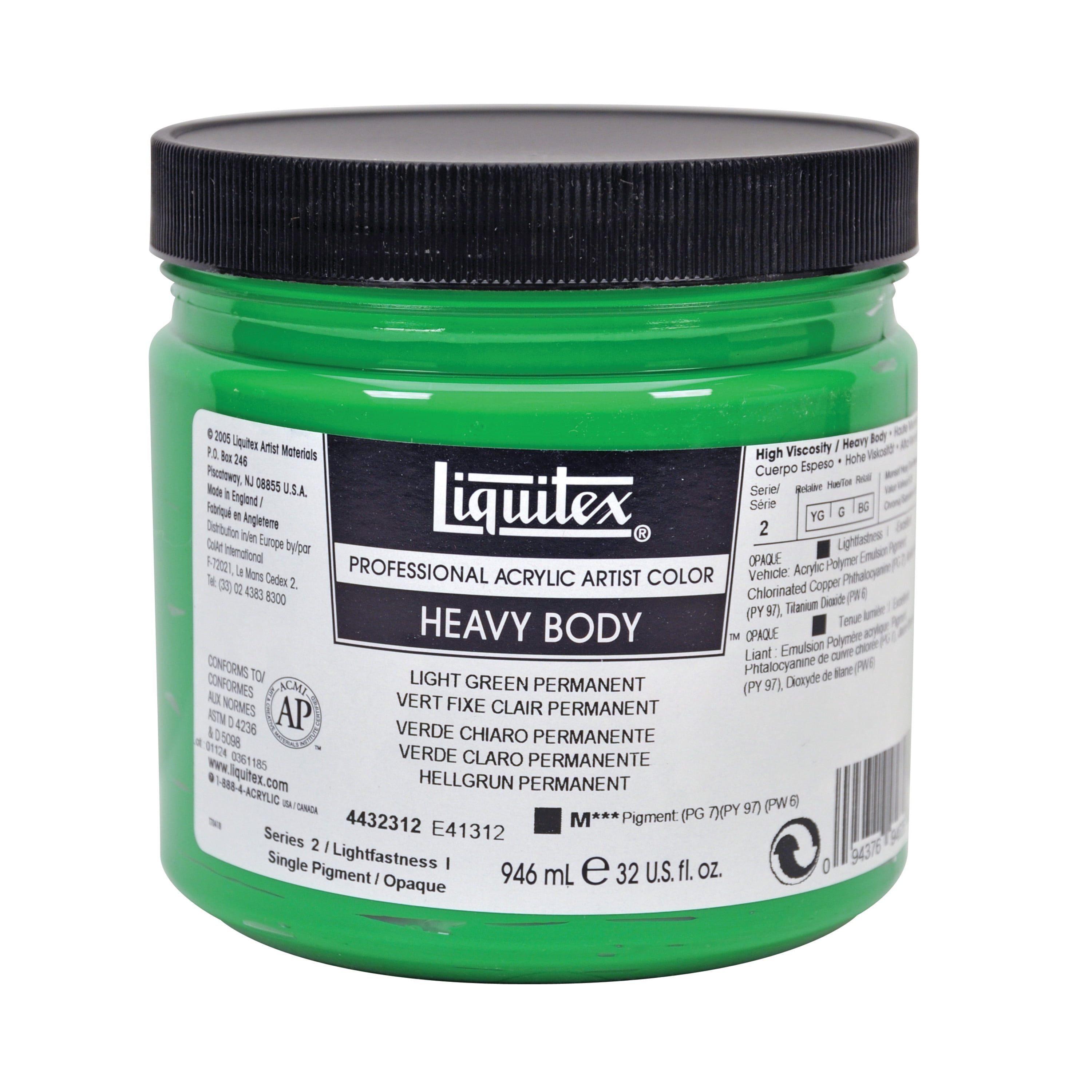 Liquitex Professional Heavy Body Acrylic Color, 32 oz. Jar, Light Green