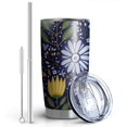 thumbnail image 2 of 20 Oz Pioneer Flower Coffee Tumbler Double Wall Insulated Stainless Steel Water Bottle | Metal Reusable Thermoses Flask with Cup Cap | Leak & Sweat Proof with Anti-Dust Lid, 2 of 7