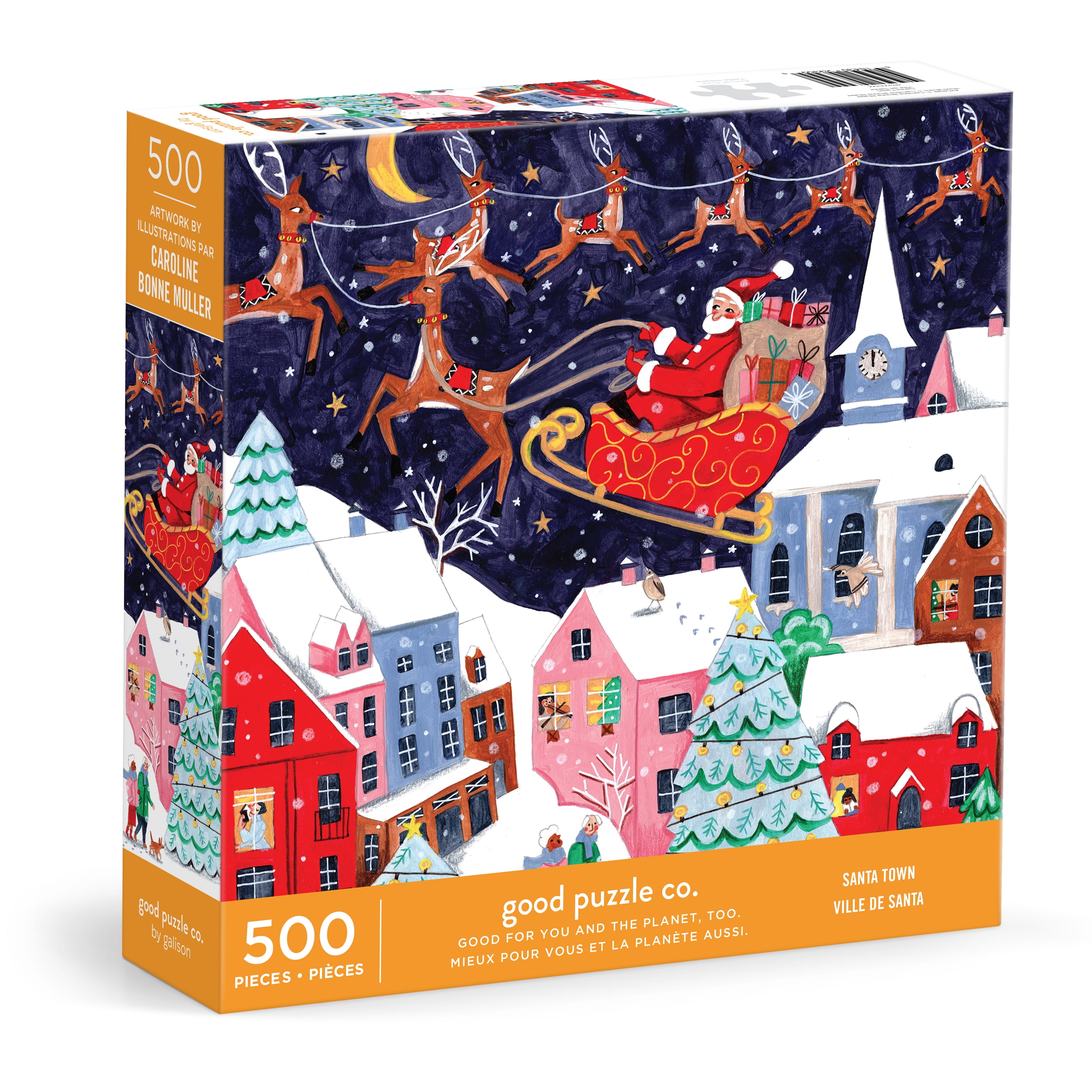 Good Puzzle Co. 500-Pièces Ville de Santa Casse-Tête en Carton