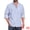 Light Blue, variant on DARING DIVA Men's Striped Stand Collar Long Sleeve Button Down Shirt L Red