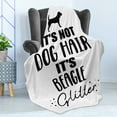 thumbnail image 4 of Beagle Soft Flannel Fleece Blanket, Dog Lover Inspirational Motto Loving Simplistic Lettering on Plain Backdrop, Cozy Plush for Indoor and Outdoor Use, 50" x 60", Charcoal Grey White, by Ambesonne, 4 of 5