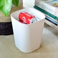 thumbnail image 2 of Youngever 2 Pack 1.5 Gallon Square Trash Can, Plastic Garbage Container Bin, Small Trash Bin for Home Office, Living Room, Study Room, Kitchen, Bathroom (White), 2 of 4