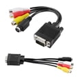 thumbnail image 4 of unbranded Cable Vga Para Conexión De Laptop A TV Con Conectores S-Video Y Audio Línea 3 Negro, 4 of 8