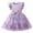 Purple, variant on Utlike Girls Dresses Floral Embroidery Dress With Bow Tie Puffed Sleeves Casual Party For Kids Trend Sundress Size 2 Years-3 Years