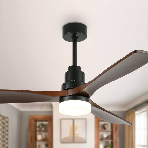 Cusp Barn 52" Wood Ceiling Fan with Lights and Remote Control 3