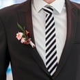 thumbnail image 3 of Corbata de rayas para negocios para hombre Corbata clásica de rayas para ropa formal Corbata para reuniones de negocios Corbata de mano Corbata para boda Corbata para hombre, 3 of 7