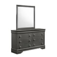 thumbnail image 6 of Blaze Modern Style 6-Drawer Dresser made with Wood in Gray, 6 of 6