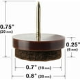 thumbnail image 5 of X-PROTECTOR Nail-On Felt Pads - 40 PCS 0.8” Brown Chair Leg Protectors - Ideal for Hardwood Floors, 5 of 7