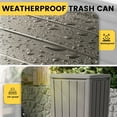 thumbnail image 3 of Heavy Duty 23 Gal Resin Trash Can – Indoor/Outdoor, Weatherproof, Easy-Clean Tray, Tool-Free Assembly（Shallow coffee,15.16*15.55*30.71), 3 of 9