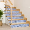 thumbnail image 3 of Mi Alma Peel & Stick Tiles - Blue White Floral Vinyl Backsplash 12x12, 3 of 9