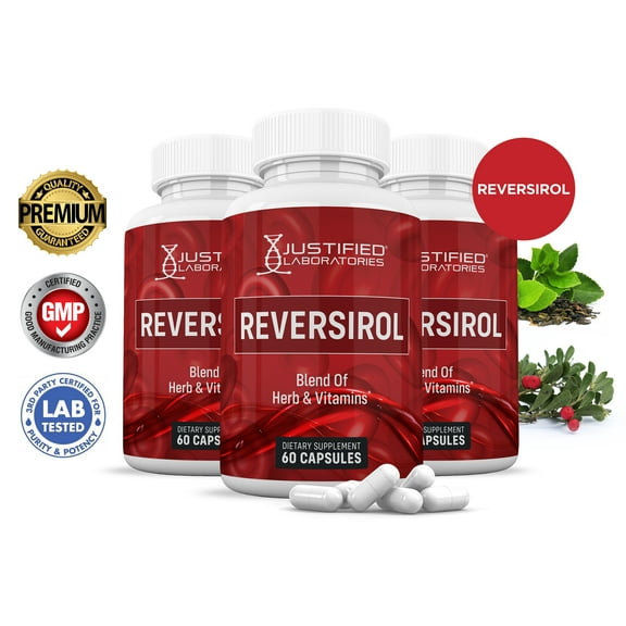 (3 Pack) Reversirol  Premium Formula 688MG 180 Capsules