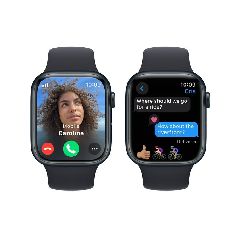 Apple Watch Series 9 GPS + Cellular 45mm Midnight Aluminum Case with  Midnight Sport Band - M/L | Apple Watch