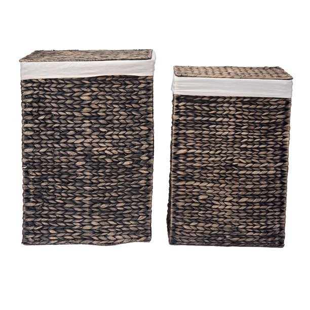 Villacera Portable Handmade Wicker Laundry Hampers with Lid made of ...