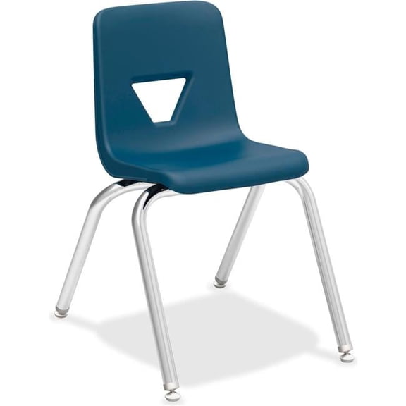 Lorell B2201644 16 in. Stacking Student Chair - Navy - 4 per Pack