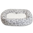 thumbnail image 2 of Majestic Pet Sherpa Fusion Bagel Pet Bed for Dogs, Calming Dog Bed Washable, Small, Gray, 2 of 5