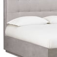 thumbnail image 5 of Upholstered Solid Wood Platform California King Bed with Storage Gray, 5 of 5