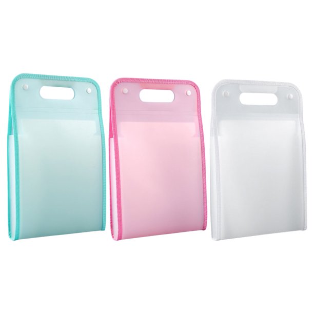Carpeta expansible de 3 piezas para documentos, recibos, documentos de oficina (A4)