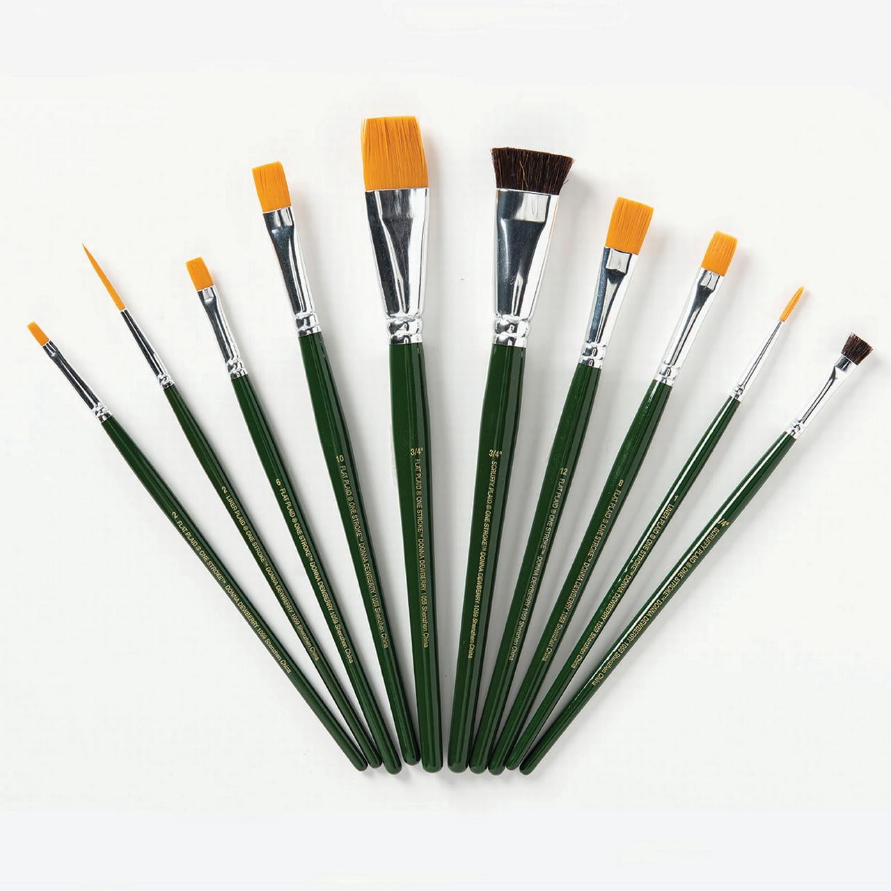 FolkArt One Stroke Learn to Paint Flower of the Month Kit, 35 Piece