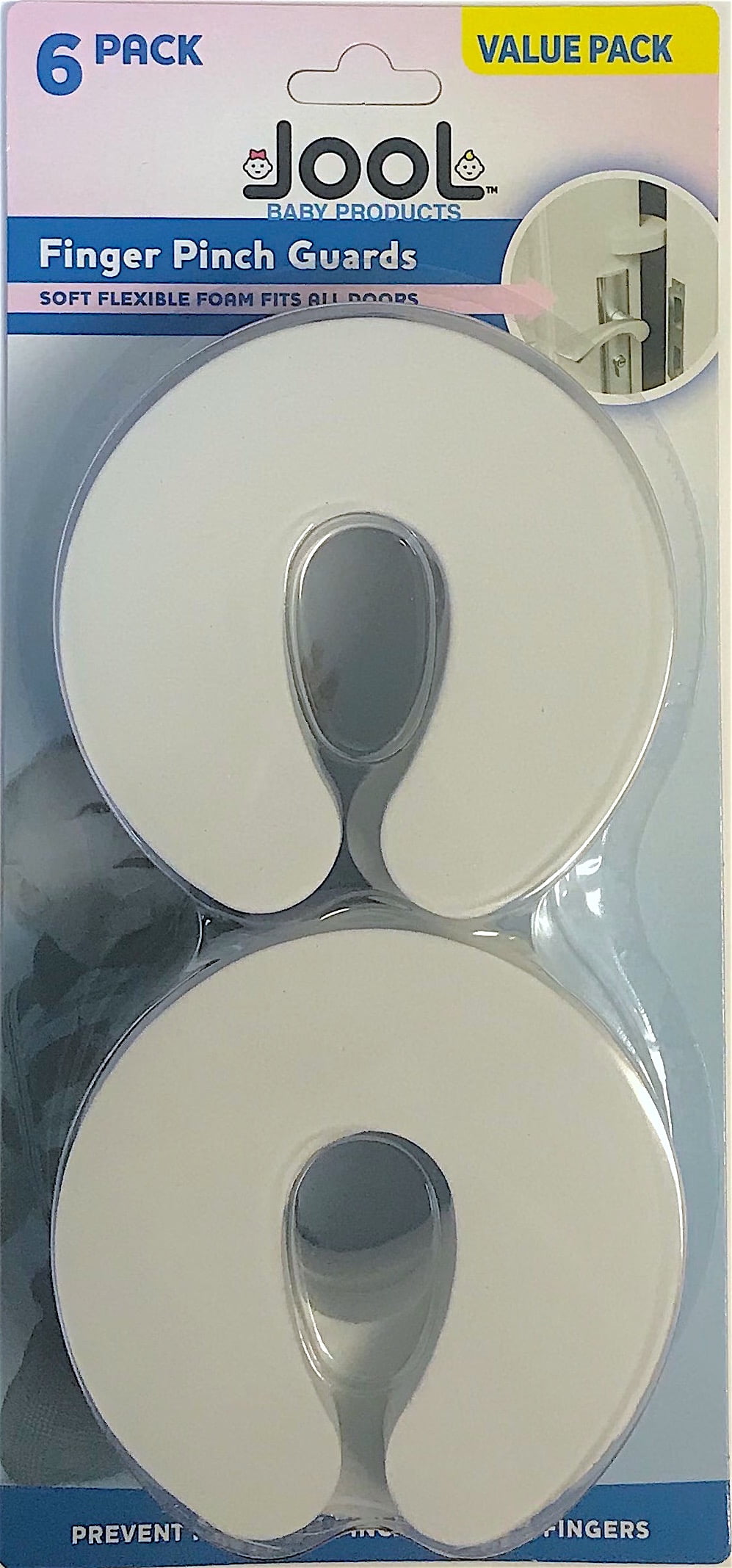 6 Pack Baby Proof Doors Extra Soft Foam by Jool Baby Door Pinch Guards