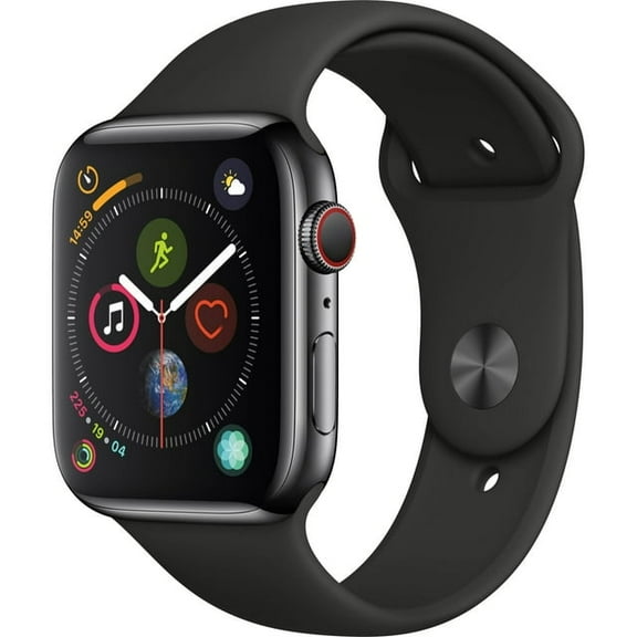 Pre-Owned Used Apple Watch Series 4, 44MM, Black Stainless Steel, Cellular
