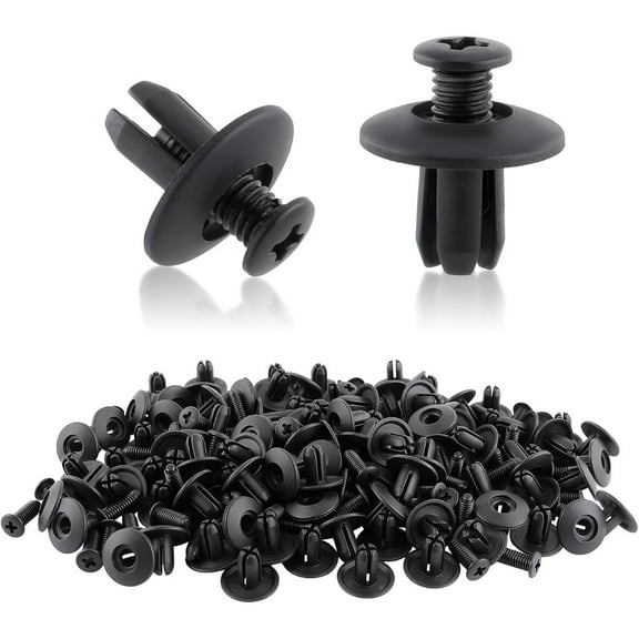 AZNCOS Nylon Fender Liner Door Trim Panel Bumper Shield Retainer Fastener Rivet Push Type Clips for 8mm Hole Ford Mazda Hyundai Kia MB-455-56143 86590-28000 Car Auto Body - 50pcs