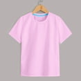 thumbnail image 2 of TOWED22 Boys T-Shirts Short Sleeve Crew Neck Soft Cotton Tees Basic Solid Color Casual Summer Tops(Pink,9-10 Y), 2 of 4