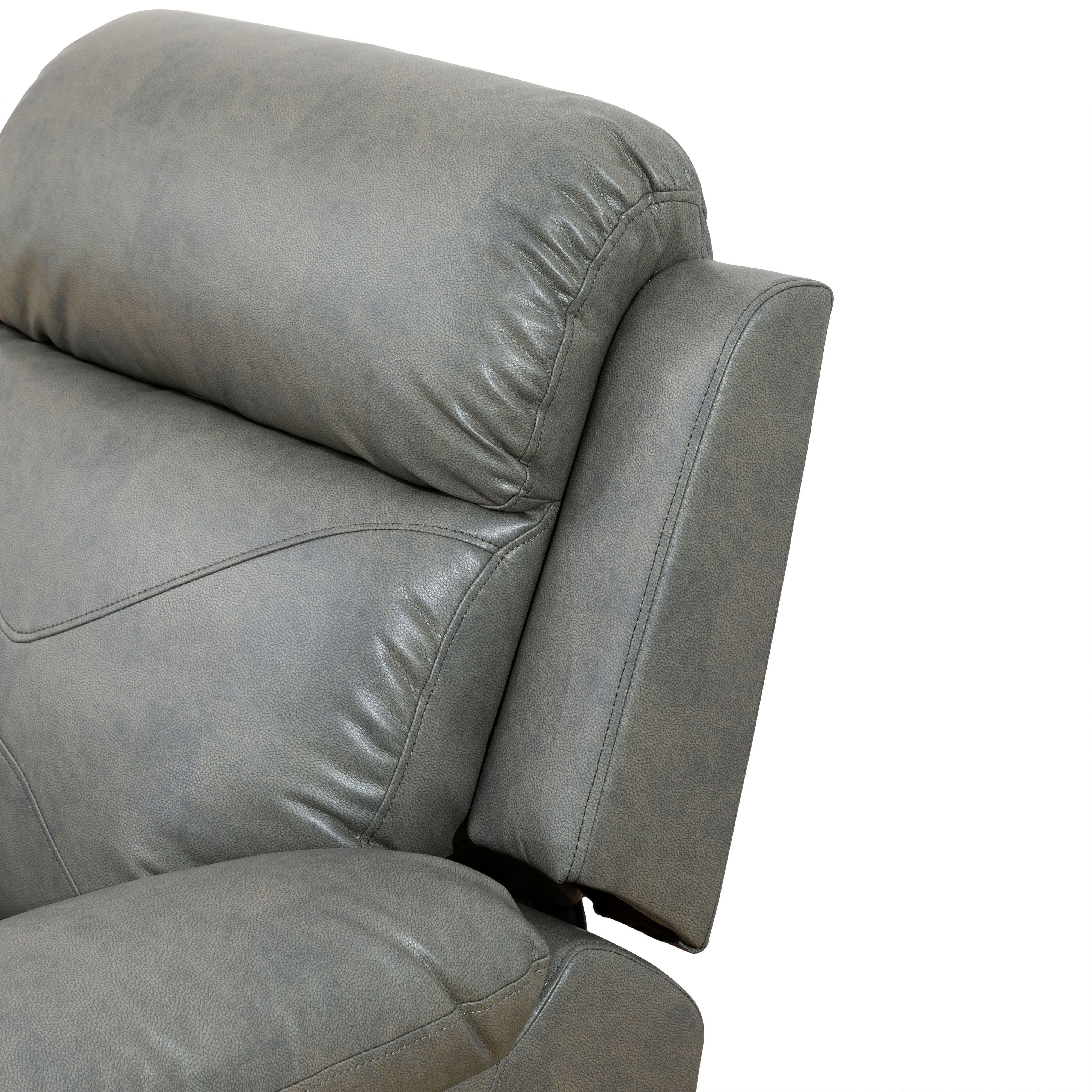 MAYEERTY Electric Recliner Chair, Breathable Leather Sofa with LED Lights for Living Room Bedroom