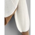 thumbnail image 3 of Jersey de punto elegante con cuello en V y bloques de color para mujer, 3 of 5