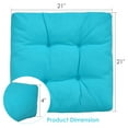 thumbnail image 3 of Costway 2 PCS 21'' x 21'' Patio Chair Seat Cushion Pads Indoor/Outdoor Turquoise, 3 of 12