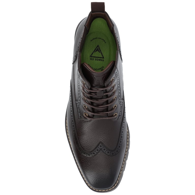 Vance Mens Bowman Wingtip Lace-up Ankle Boot - Walmart.com display picture 1