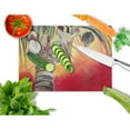 thumbnail image 2 of Sunset on the Coconut Tree Glass Cutting Board Large, 2 of 2