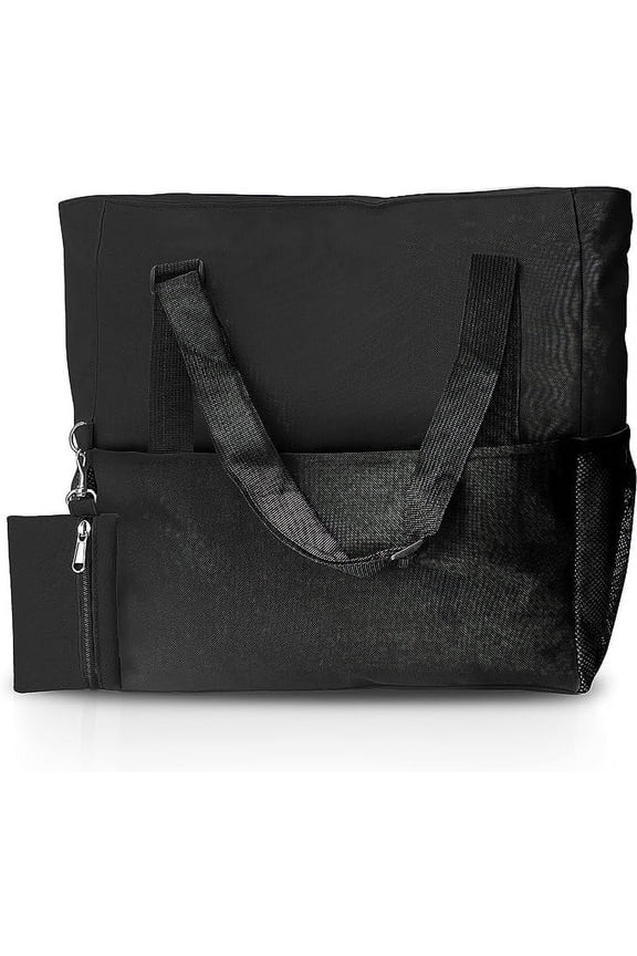 Shoulder Canvas Tote Bag - Black