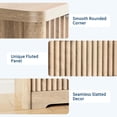 thumbnail image 4 of Fluted Dresser with 6 Drawer, Modern Dressers for Bedroom with Wood Top, Sturdy Wooden Dresser & TV Stand, Clothes Storage for Living Room, Hallway, Natural Oak, 4 of 9