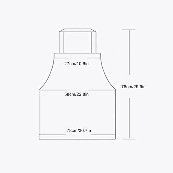 Rkxzt Polyester Apron Adjustable Chef Apron with 2 Pockets for Cooking and Grilling 76x78 cm Kitchen Bib for Men and Women Kitchen