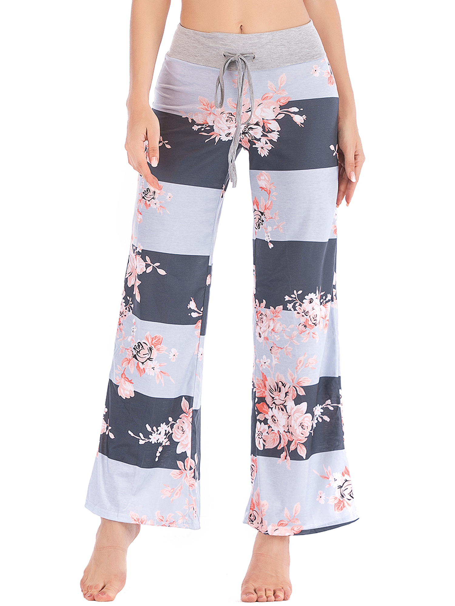 ZERDOCEAN Women/'s Plus Size Wide Leg Casual Lounge Pants Comfy Capris Relaxed Pajama Bottoms Drawstring Pockets